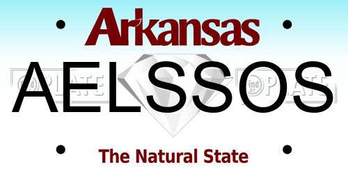 AELSSOS Arkansas License Plate