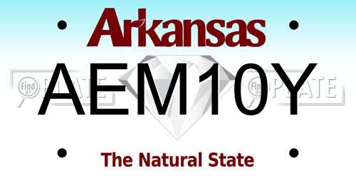 AEM10Y Arkansas License Plate