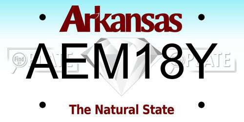 AEM18Y Arkansas License Plate