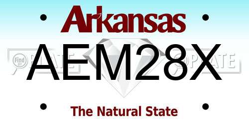 AEM28X Arkansas License Plate