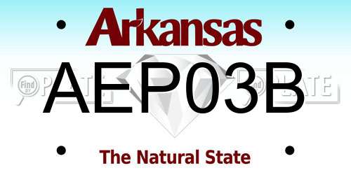 AEP03B Arkansas License Plate