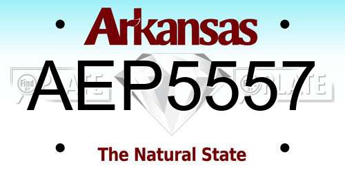 AEP5557 Arkansas License Plate