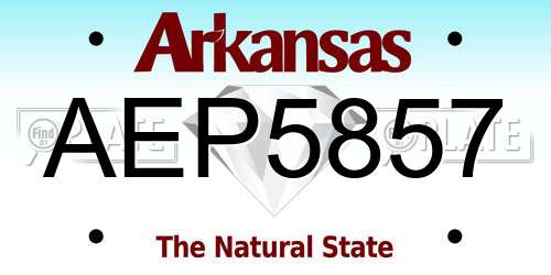 AEP5857 Arkansas License Plate