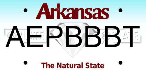 AEPBBBT Arkansas License Plate