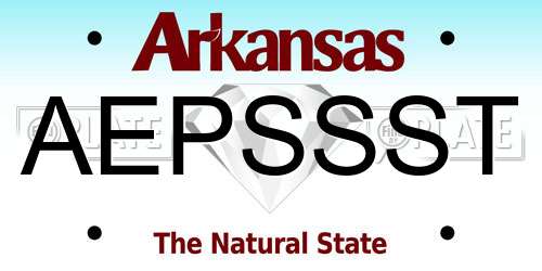 AEPSSST Arkansas License Plate