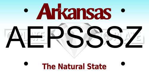 AEPSSSZ Arkansas License Plate