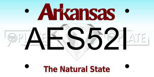AES52I Arkansas License Plate