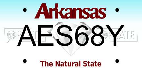 AES68Y Arkansas License Plate