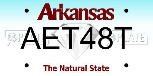 AET48T Arkansas License Plate
