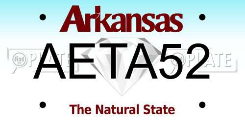AETA52 Arkansas License Plate