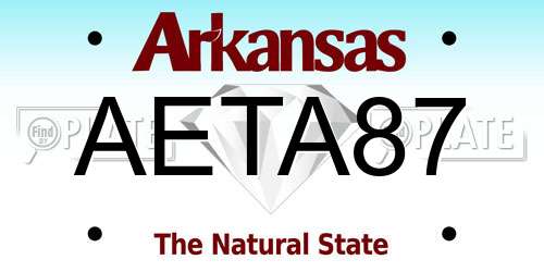 AETA87 Arkansas License Plate