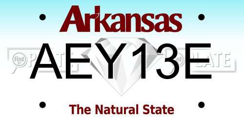 AEY13E Arkansas License Plate