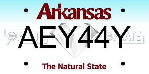 AEY44Y Arkansas License Plate