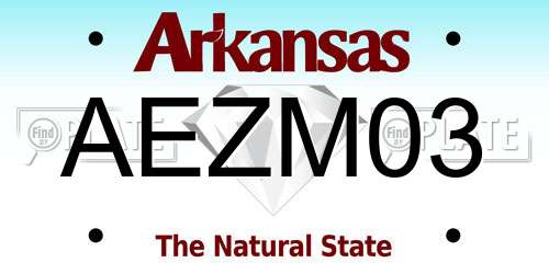 AEZM03 Arkansas License Plate