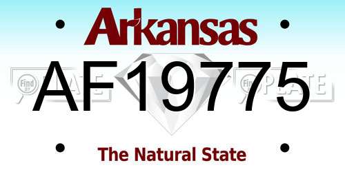 AF19775 Arkansas License Plate