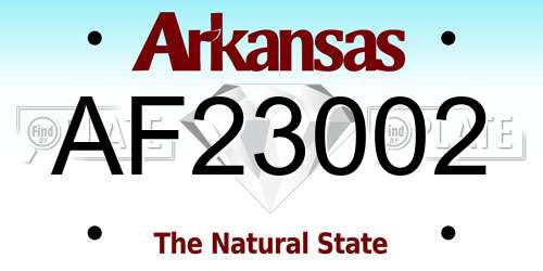 AF23002 Arkansas License Plate