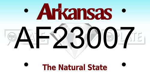 AF23007 Arkansas License Plate