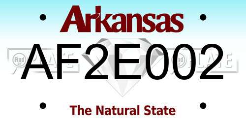 AF2E002 Arkansas License Plate