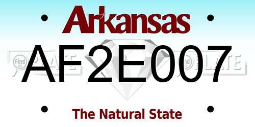 AF2E007 Arkansas License Plate
