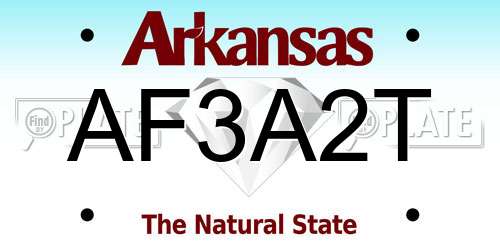 AF3A2T Arkansas License Plate