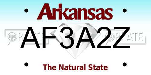 AF3A2Z Arkansas License Plate