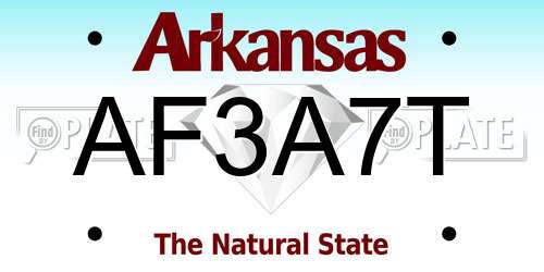 AF3A7T Arkansas License Plate