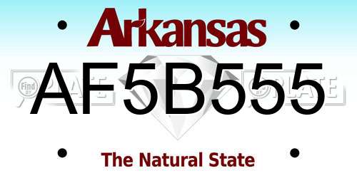 AF5B555 Arkansas License Plate