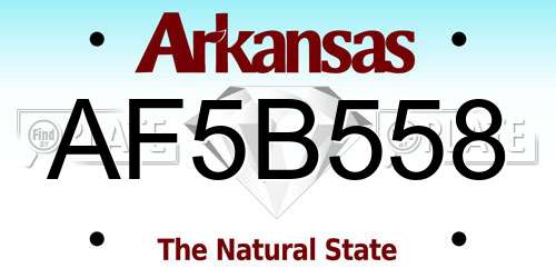 AF5B558 Arkansas License Plate