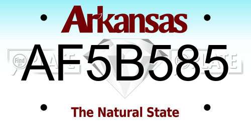 AF5B585 Arkansas License Plate