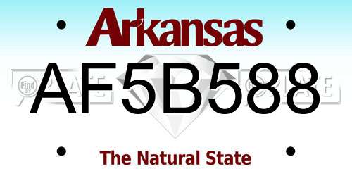 AF5B588 Arkansas License Plate