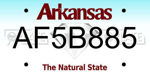 AF5B885 Arkansas License Plate