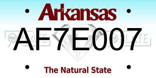 AF7E007 Arkansas License Plate