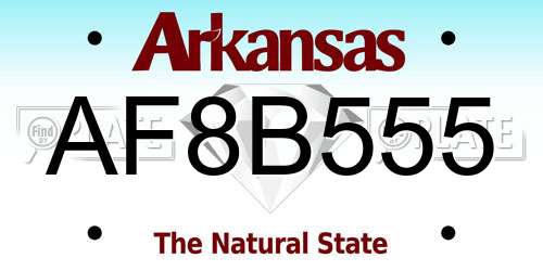 AF8B555 Arkansas License Plate