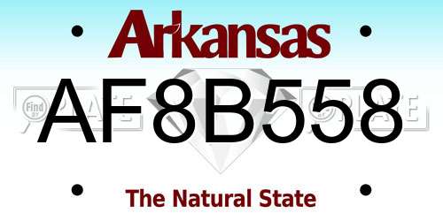 AF8B558 Arkansas License Plate