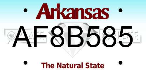 AF8B585 Arkansas License Plate