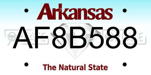 AF8B588 Arkansas License Plate