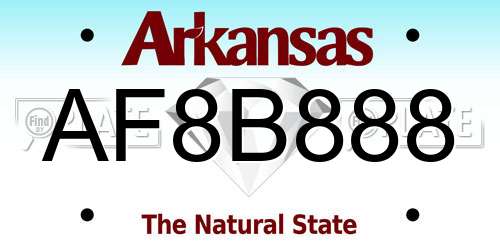 AF8B888 Arkansas License Plate