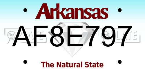 AF8E797 Arkansas License Plate