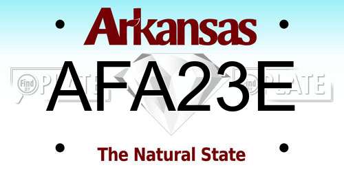 AFA23E Arkansas License Plate