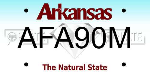 AFA90M Arkansas License Plate