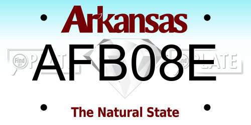 AFB08E Arkansas License Plate