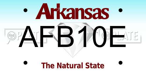 AFB10E Arkansas License Plate