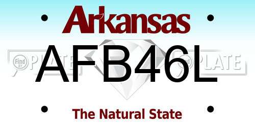 AFB46L Arkansas License Plate