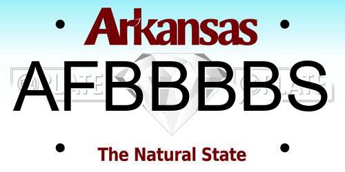 AFBBBBS Arkansas License Plate