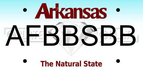 AFBBSBB Arkansas License Plate