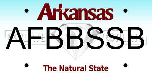 AFBBSSB Arkansas License Plate