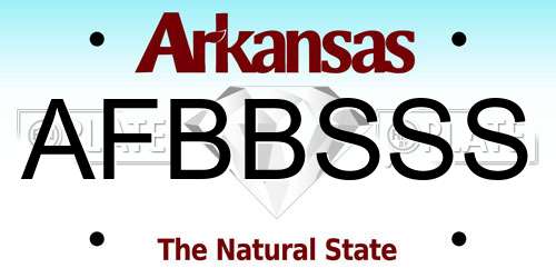 AFBBSSS Arkansas License Plate