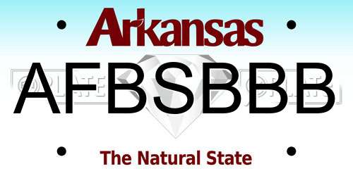 AFBSBBB Arkansas License Plate