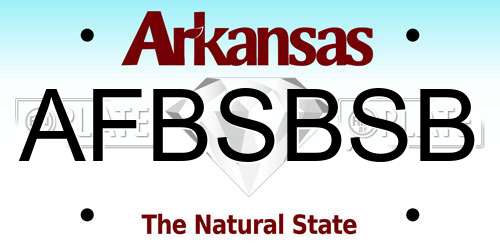 AFBSBSB Arkansas License Plate