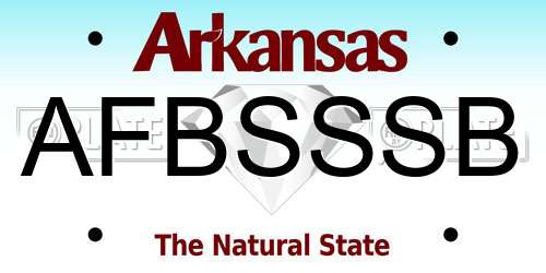 AFBSSSB Arkansas License Plate